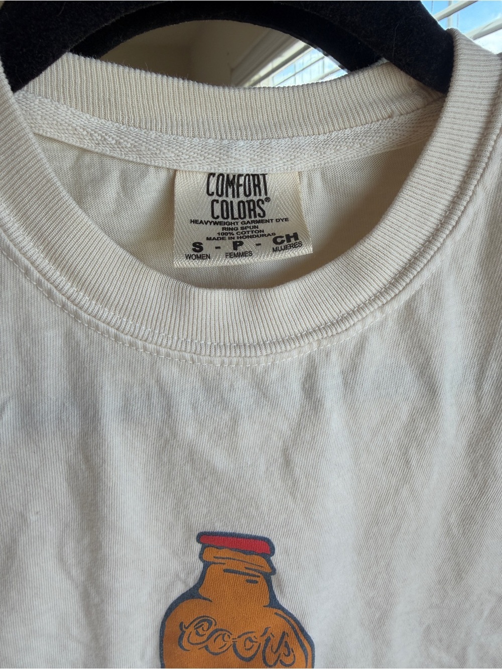 Comfort Colors White Tee with Coors Graphic - Picture 3 of 6